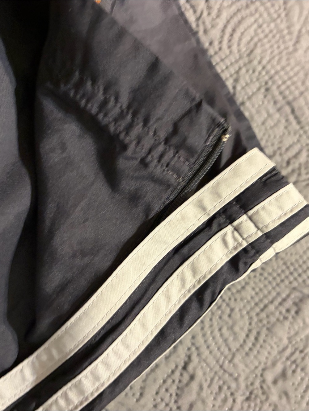adidas Black Athletic track pants with 3 stripe White Logo - Picture 4 of 4